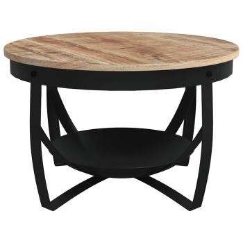 Couchtisch Ø68x43 cm Raues Mangoholz
