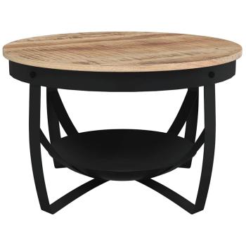 Couchtisch Ø68x43 cm Raues Mangoholz