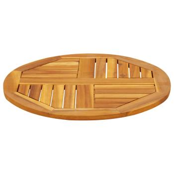 Tischplatte Ø60x2 cm Rund Massivholz Akazie