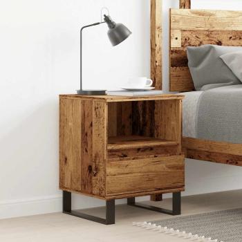 ARDEBO.de - Nachttisch Altholz-Optik 40x35x50 cm Holzwerkstoff