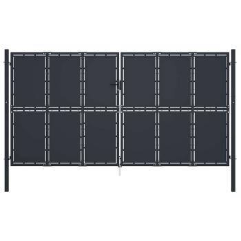 ARDEBO.de - Gartentor aus Stahl 400 x 200 cm Anthrazit