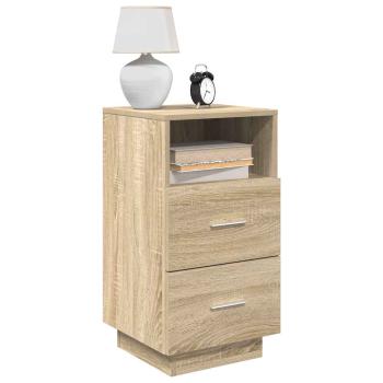 ARDEBO.de - Nachttische 2 Stk. mit 2 Schubladen Sonoma-Eiche 36x36x68 cm