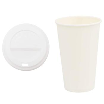 Pappbecher mit Deckeln 1000 Stk. 16oz 400ml