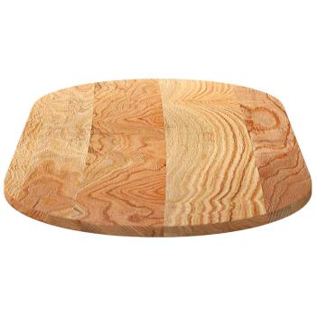 Tischplatte Hellbraun 120x60x2 cm Massivholz Eiche Oval