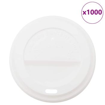 Deckel für Pappbecher Ø90 mm 12oz 16oz 1000Stk. Weiß Kunststoff