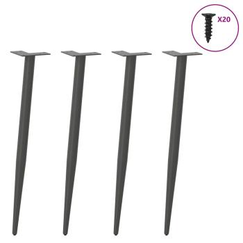 Konsolentischbeine Konische Form 4 Stk. Anthrazit 72-73 cm Stahl