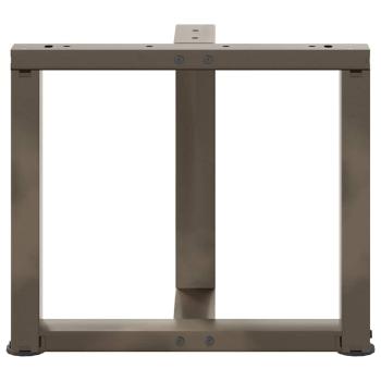 Couchtischbeine T-Form 2 Stk. Naturstahl 50x25x(42-43) cm Stahl