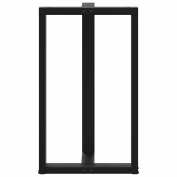 Bartischbeine T-Form 2 Stk. Schwarz 60x35x(100-101) cm Stahl