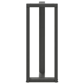 Bartischbeine T-Form 2 Stk. Anthrazit 40x35x(100-101) cm Stahl