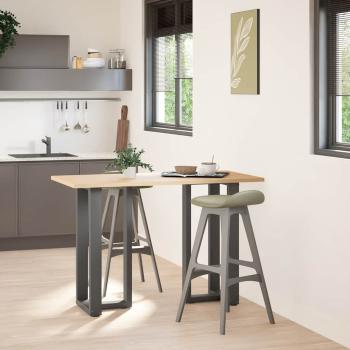 ARDEBO.de - Bartischbeine T-Form 2 Stk. Anthrazit 50x35x(90-91) cm Stahl