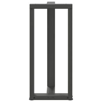 Bartischbeine T-Form 2 Stk. Anthrazit 50x35x(90-91) cm Stahl