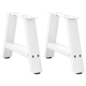 ARDEBO.de - Couchtischbeine A-Form 2 Stk. Weiß 30x(30-31) cm Stahl