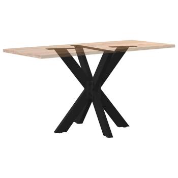 Esstischbein in Spinnenform Schwarz 85x85x(72-73) cm Stahl
