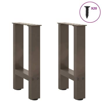 Couchtischbeine Naturstahl 2 Stk. 38x(42-43) cm Stahl