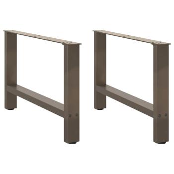 ARDEBO.de - Couchtischbeine Naturstahl 2 Stk. 70x(42-43) cm Stahl
