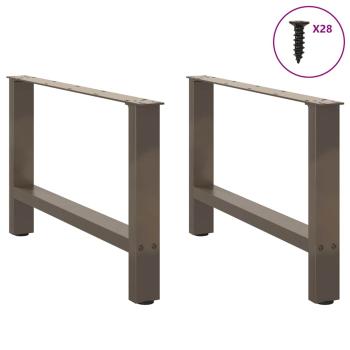 Couchtischbeine Naturstahl 2 Stk. 70x(42-43) cm Stahl
