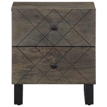 Nachttisch Schwarz 40x33x46 cm Massivholz Mango