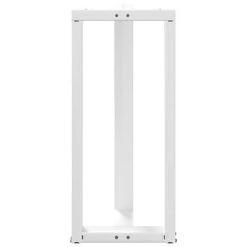 Bartischbeine T-Form 2 Stk. Weiß 40x35x(90-91) cm Stahl