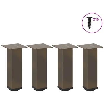 ARDEBO.de - Couchtischbeine 4 Stk. Naturstahl 30-32 cm Stahl