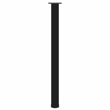Bartischbeine 4 Stk. Schwarz 110-112 cm Stahl