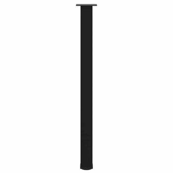 Bartischbeine 4 Stk. Schwarz 110-112 cm Stahl