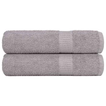 ARDEBO.de - Badetücher FROGN 2 Stk. Grau 100x150 cm 360 g/m²