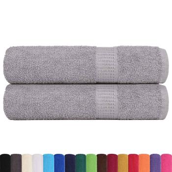 Badetücher FROGN 2 Stk. Grau 100x150 cm 360 g/m²