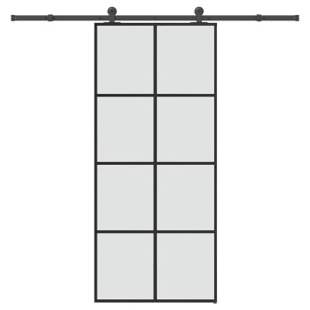 ARDEBO.de - Schiebetür mit Beschlag 90x205 cm ESG-Glas & Aluminium