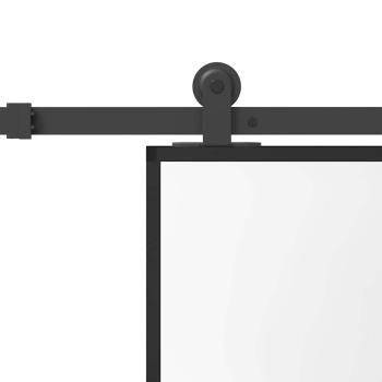 Schiebetür mit Beschlag 76x205 cm Hartglas & Aluminium