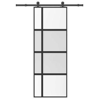 ARDEBO.de - Schiebetür mit Beschlag 76x205 cm Hartglas & Aluminium