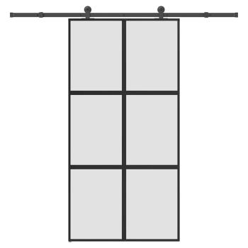 ARDEBO.de - Schiebetür mit Beschlag 102,5x205 cm Hartglas & Aluminium