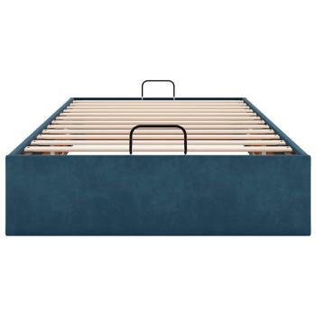 Ottoman-Bett ohne Matratze Dunkelblau 90x190 cm Samt