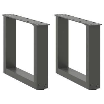 Couchtischbeine U-Form 2 Stk. Anthrazit 40x(30-31) cm Stahl
