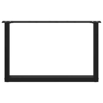 Couchtischbeine U-Form 2 Stk. Schwarz 60x(42-43) cm Stahl