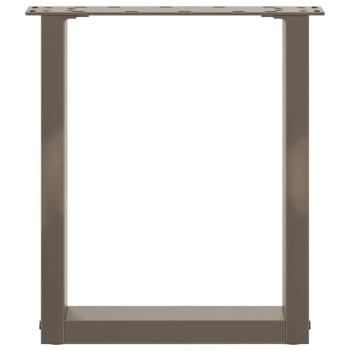Couchtischbeine U-Form 2 Stk. Naturstahl 38x(42-43) cm Stahl