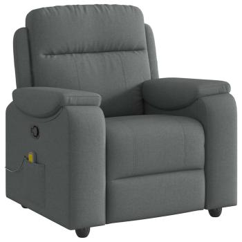 Massagesessel Dunkelgrau Stoff