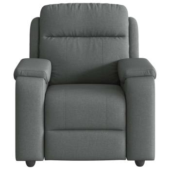 Massagesessel Dunkelgrau Stoff