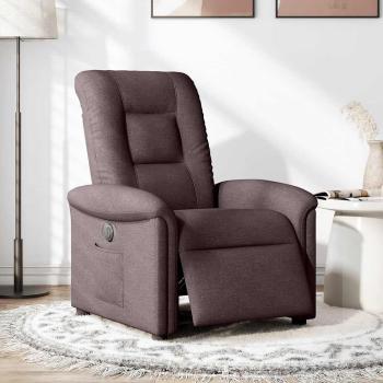 ARDEBO.de - Relaxsessel Elektrisch Dunkelbraun Stoff