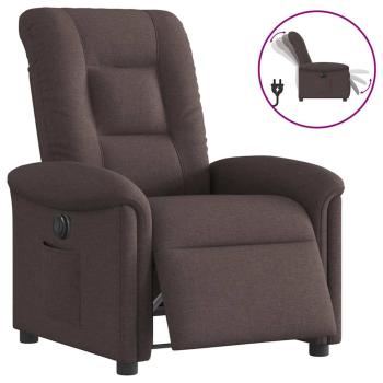 Relaxsessel Elektrisch Dunkelbraun Stoff