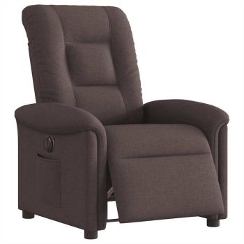 Relaxsessel Elektrisch Dunkelbraun Stoff