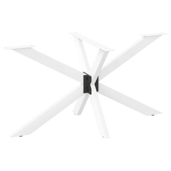 ARDEBO.de - Esstischbein in Spinnenform Weiß 150x78x(72-73) cm Stahl
