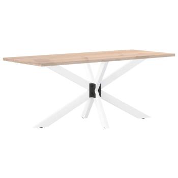 Esstischbein in Spinnenform Weiß 150x78x(72-73) cm Stahl