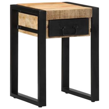 ARDEBO.de - Beistelltisch 35x35x50 cm Raues Massivholz Mango