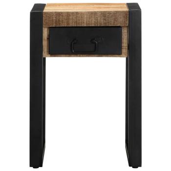Beistelltisch 35x35x50 cm Raues Massivholz Mango