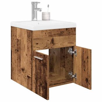 ARDEBO.de - Waschbeckenunterschrank mit Einbaubecken und Wasserhahn