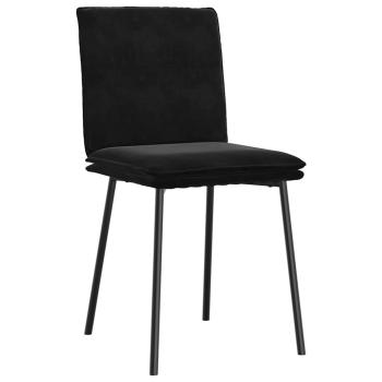 Esszimmerst?hle 2 Stk. Schwarz Samt