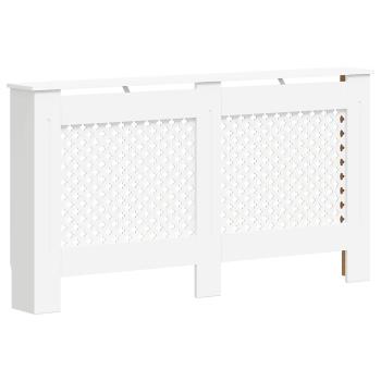 Heizkörperabdeckung Weiß 152x19x81,5 cm MDF