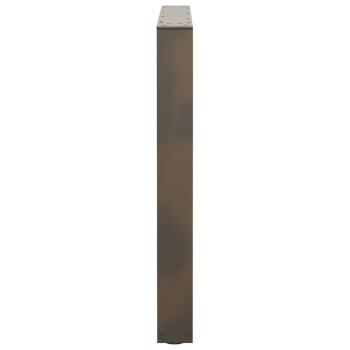 Esstisch Beine V-Form 2 Stück Naturstahl 90x(72-73,3) cm Stahl