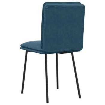 Esszimmerstühle 4 Stk. Blau Samt