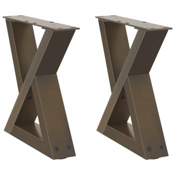 Couchtischbeine 2 Stk. Naturstahl 40x(30-31,3) cm Stahl